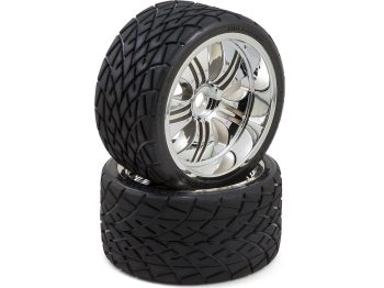 HPI PHALTLINE TYRES & TREMOR WHEELS (140X70MM) PAIR 4731